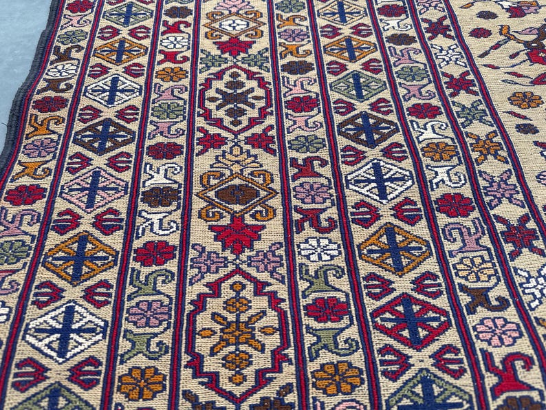 Flachgewebe Teppich Kunstvoll Textur: 2,5x2,5m Handgeknüpfter Bester Teppich des afghanischen Landteppichs Bild 9