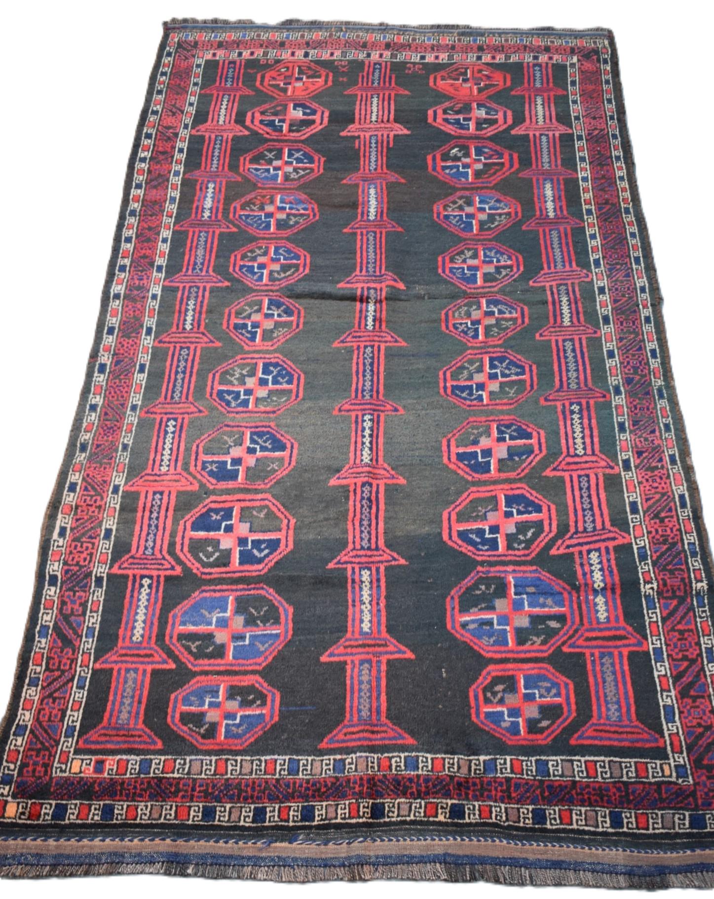 8.3x4.8 ft , 1900 Century Antique Rug,Distressed low pile Rug, Faded Vintage Rug,Waziri Rug, Unique Nomad rug ,hand knotted Veg Dyes Rug.
