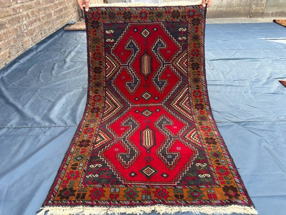 Handmade Wool Rug, Afghan Baluch Zakani Design, Veg Dyes - Etsy