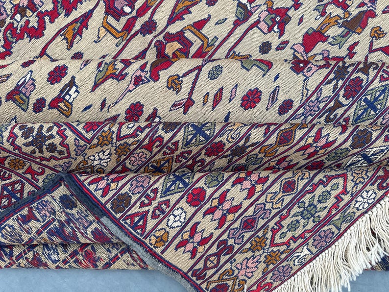 Flachgewebe Teppich Kunstvoll Textur: 2,5x2,5m Handgeknüpfter Bester Teppich des afghanischen Landteppichs Bild 18