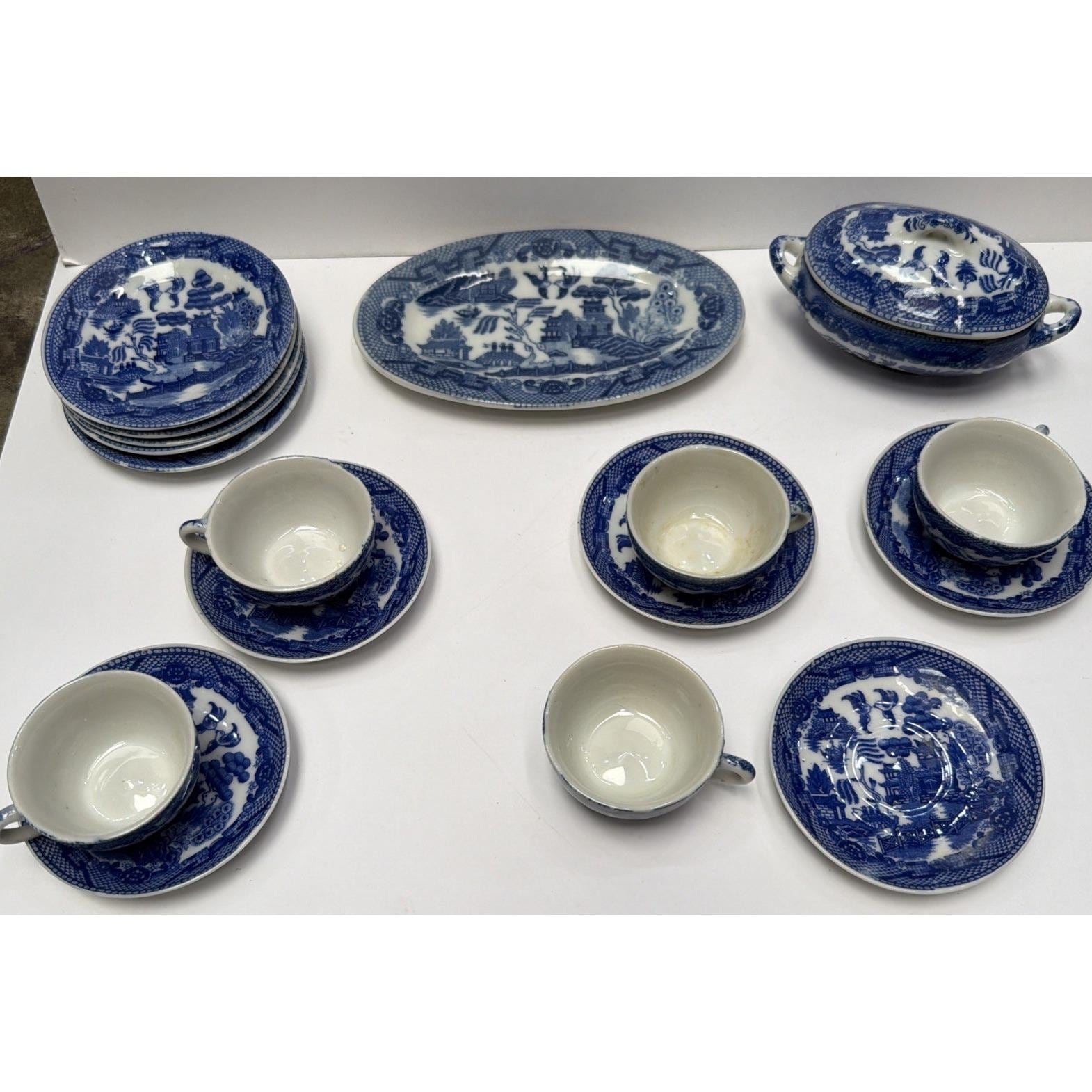 Blue willow childs tea set - Etsy 日本