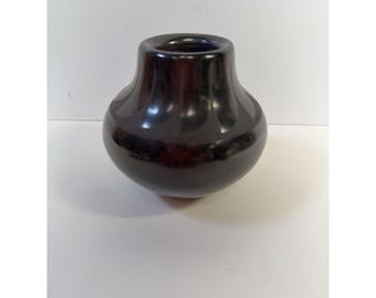 Elaine Salazar Santa Clara Pueblo Blackware Keramik Vase