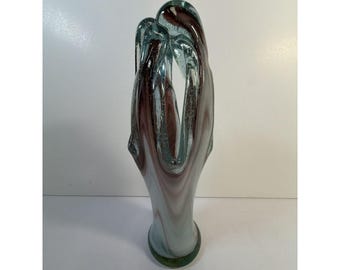 Vintage Murano-stil konstglas handblåst virvelvas 9,5 tum