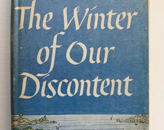 Steinbeck, O Inverno de Nossa Descontentamento, 1961, Viking, Primeira Edição, Primeira Impressão, Sobrecapa