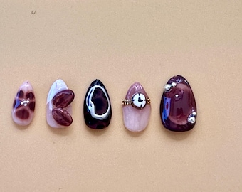 Custom Gel-X Press On Nails • Hand-Painted Nail Tips