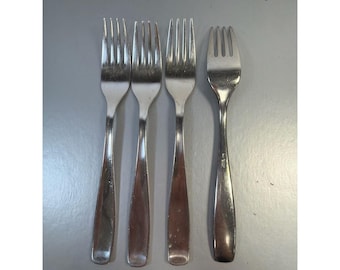 Juego de 4 cubiertos de acero inoxidable WMF Cromargan Line, fabricados en Alemania.