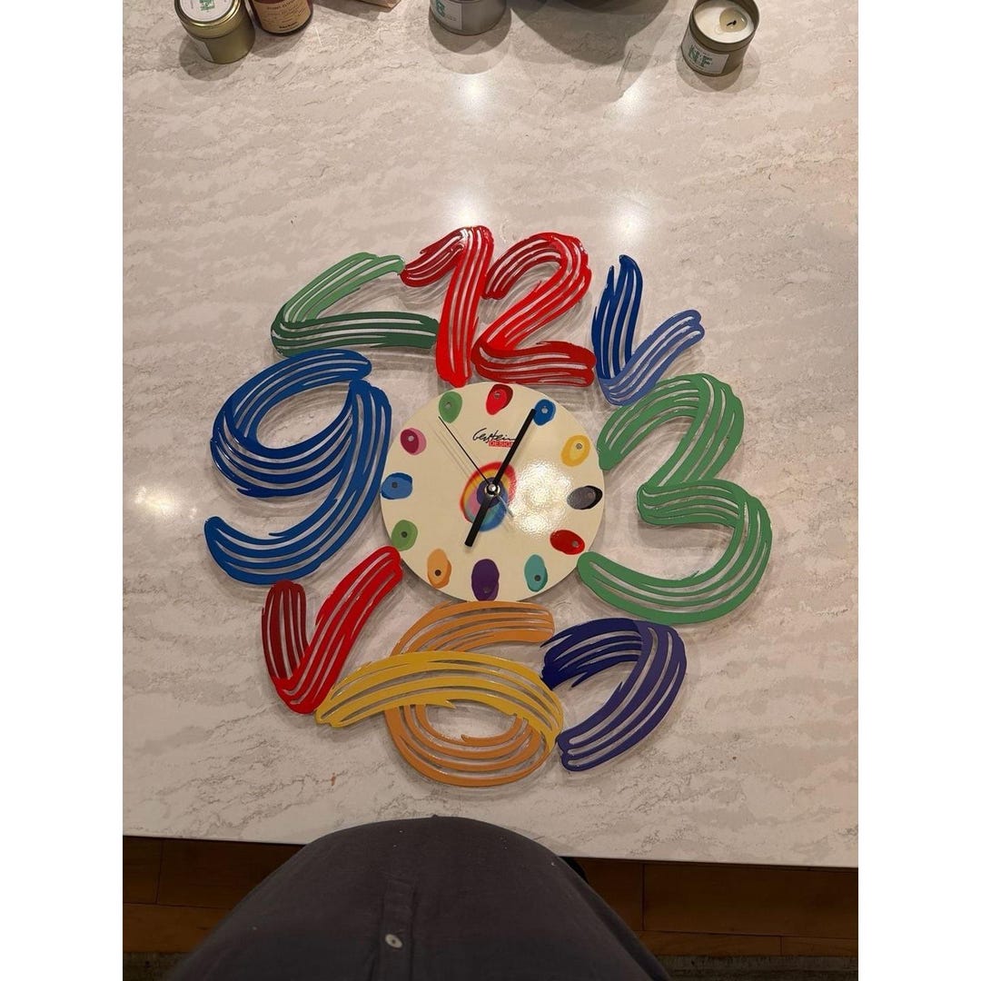 David Gerstein Art Time Laser Cut Metal Decorative Wall Clock - Etsy