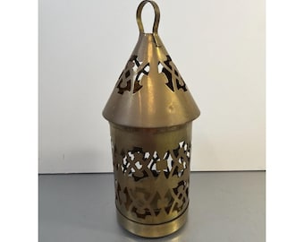 Vintage G Forsbäck Grängesberg Swedish Brass Candle Lantern
