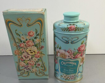 VINTAGE talc en poudre California Perfume Co 1977 Avon Roses Roses COMPLET