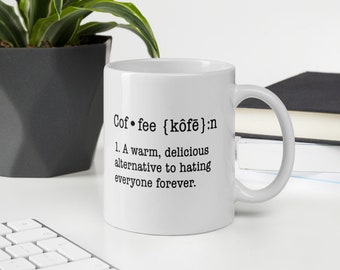Caneca de definição de café, amante de café, caneca de café engraçada, presente para homem, presente para mulher, presente para colega de trabalho, caneca de café sarcástica, presente para professor