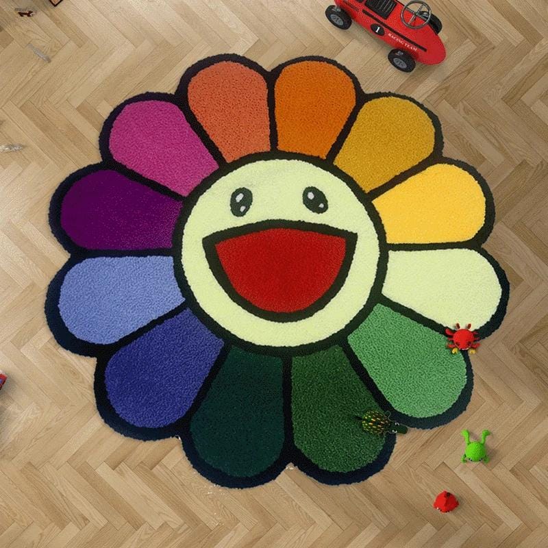 Murakami flower rug - Etsy 日本