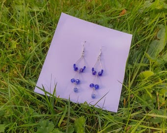 Blue drop earrings