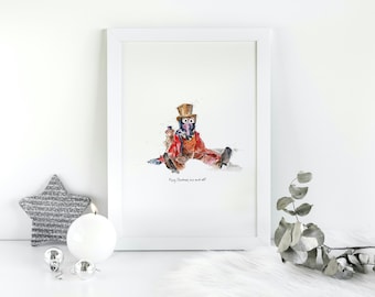 Gonzo and Rizzo Muppets Christmas Carol Watercolor Print (Digital Download)