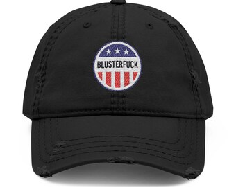Anti-Trump-keps, Inte min president, 8647, Vintage sliten pappakeps - Broderad Blusterf*ck-keps, Gåva till pappor, Unik stil