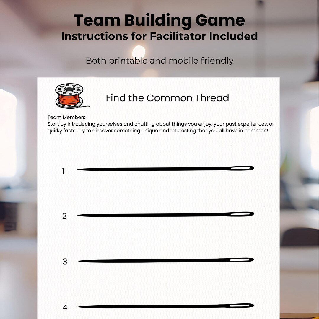 Find the Common Thread Game – Team Building Games | Team Building ...
