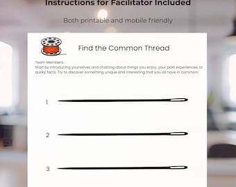 Find the Common Thread Game – Team Building Games | Team Building | Office Games | Icebreaker | Work Games | Print & Mobile Digital Download