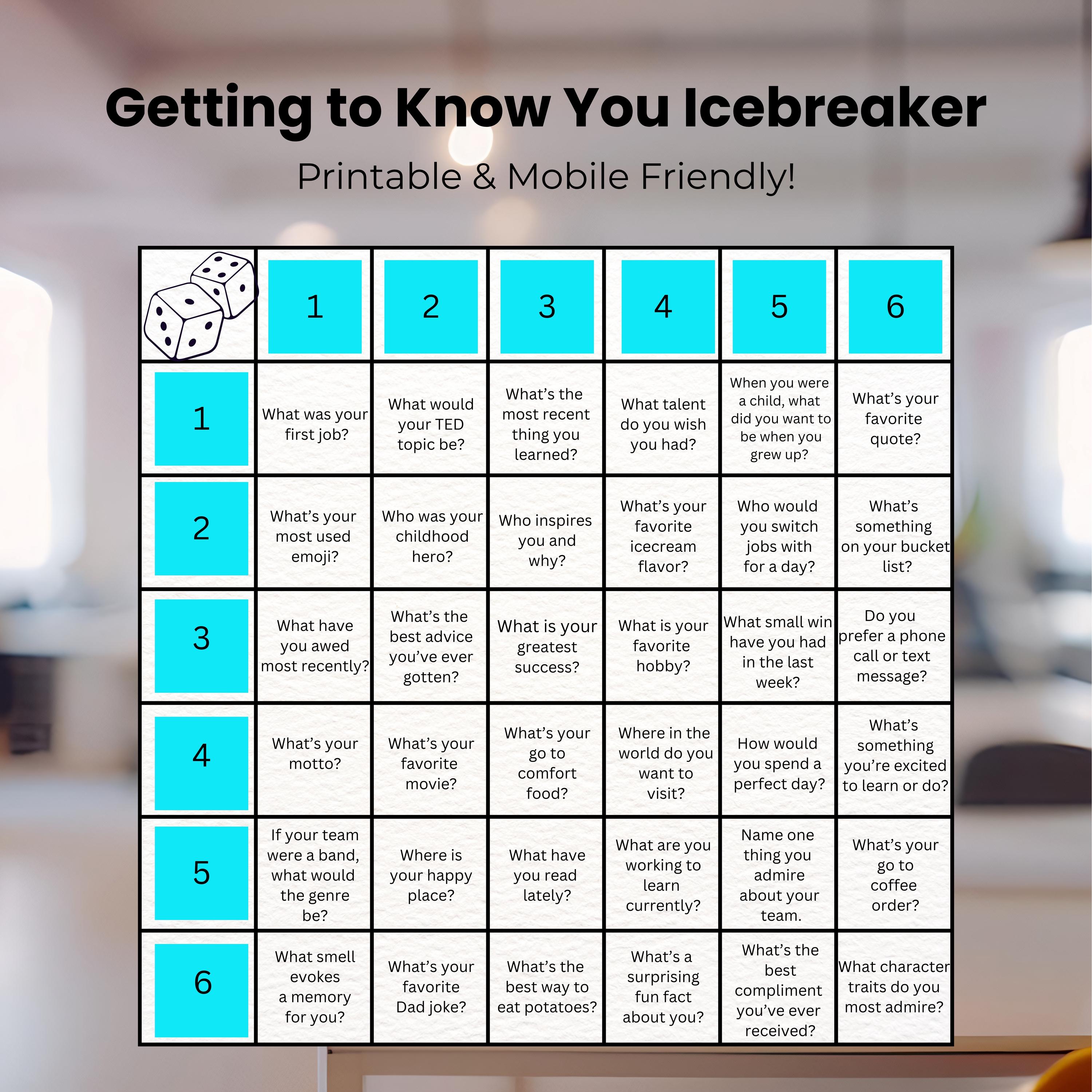 Team Building Games for Work | Co Worker Bingo | Customizable ...