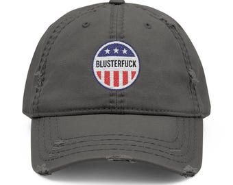 Anti-troefhoed, Not My President, 8647, vintage distressed Dad Hat - geborduurde Blusterf*ck-pet, cadeau voor vaders, unieke stijl
