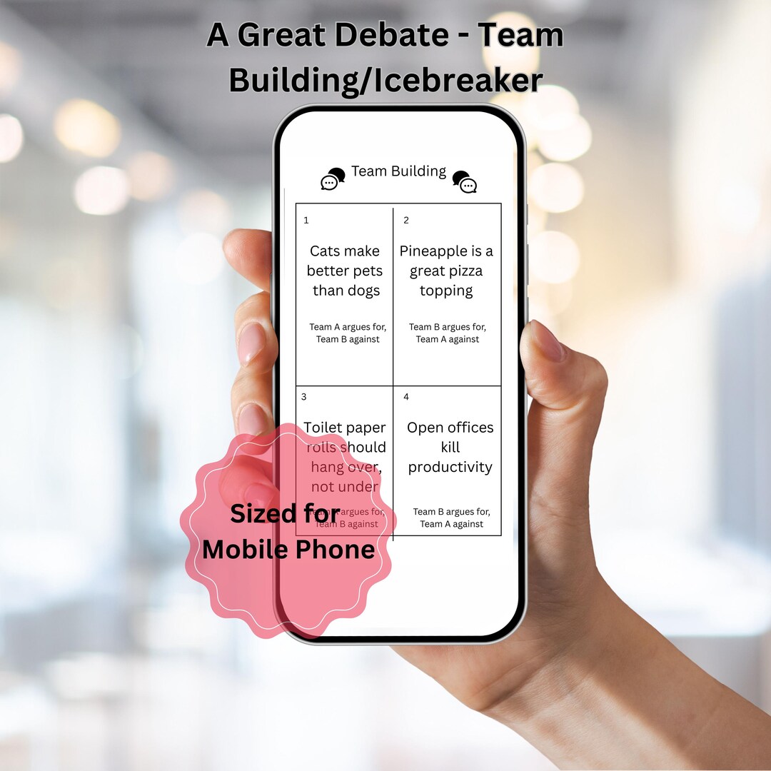 Engaging Debate Game Printable | Boost Team Bonding & Creativity ...