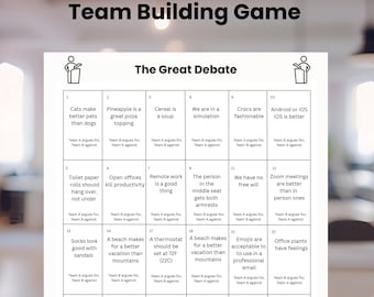 Interactive Team Building Game | Printable Office Happy Hour Game | Team Bonding & Creativity | Icebreaker Activities | Office Team Building