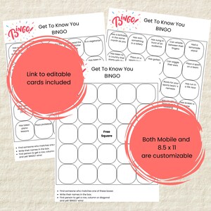 Juegos de trabajo en equipo / Bingo para compañeros de trabajo / Tarjetas de bingo personalizables imprimibles + digitales / Bingo Mingle / Juegos de oficina / Encuentra al invitado