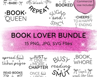 Spicy Romance PNG, Smutty Book SVG Bundle, Bookish PNG, Book Bundle Svg, Girly Bookish Png Bundle, Reading Svg Bundle, Book Digital Clipart