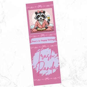 Personalize Bookmark, Smut Bookmark, Funny Bookmark, Spicy Bookmark, Instant Download, Coquette Racoon, Digital Printable Bookmark, Cute