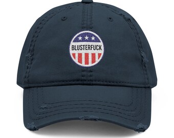 Anti-troefhoed, Not My President, 8647, vintage distressed Dad Hat - geborduurde Blusterf*ck-pet, cadeau voor vaders, unieke stijl