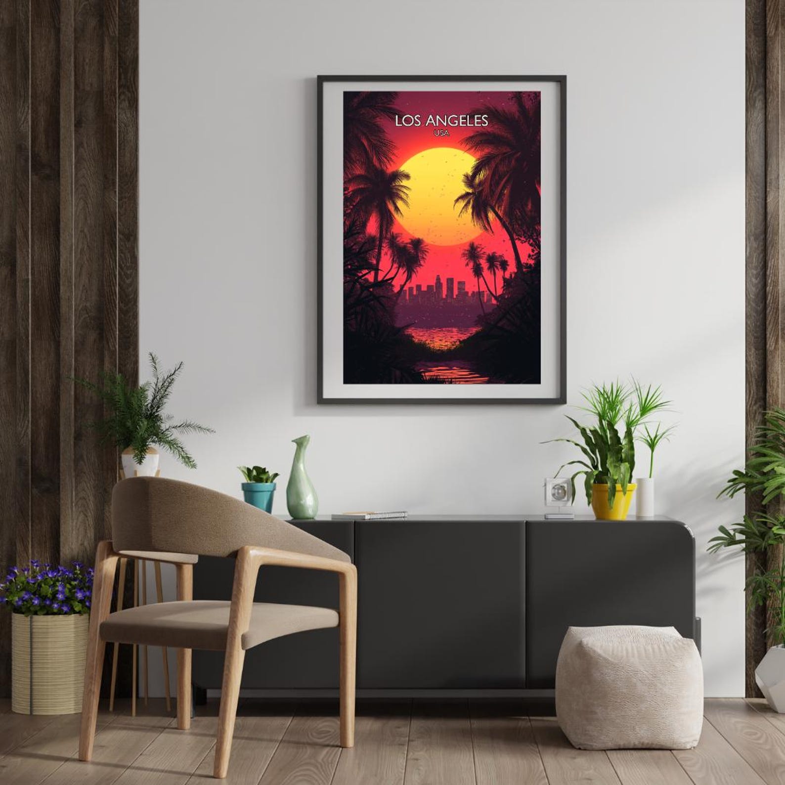 los-angeles-sunset-poster-iconic-la-skyline-with-palm-trees-rolled
