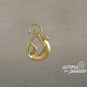 Precolumbian Monkey Necklace - 24k Gold Plated 1" Curl Tail Monkey Pendant - Museum Reproduction