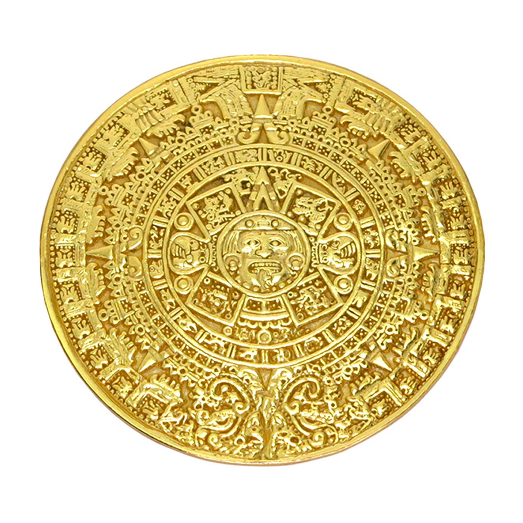 Aztec Sun Calendar 2 Pendant brooch Dual Use Precolumbian Jewelry 24k aztec-sun-calendar-2-pendant-brooch-dual-use-precolumbian-jewelry-24k