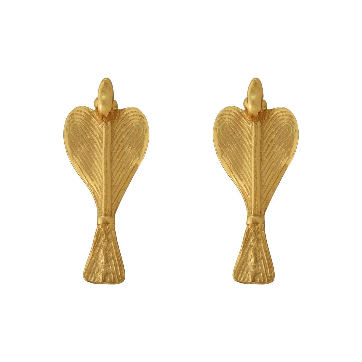 24k GP Gold Condor Drop Earrings Precolumbian Jewelry Museum Historical Reproduction Handmade Every Day Earrings Holiday Gift for Her BFF