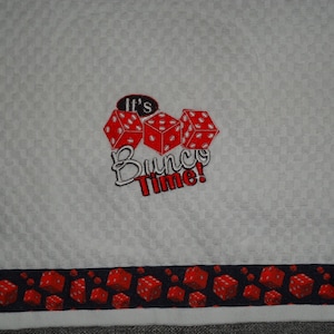 Bunco Themed Kitchen Towel