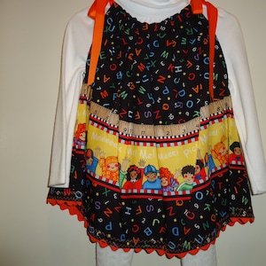 Dress in Back to School Pattern in Pillowcase Style