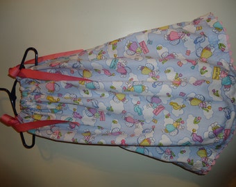 Bunnies and Clouds Springtime  Pillowcase Dress