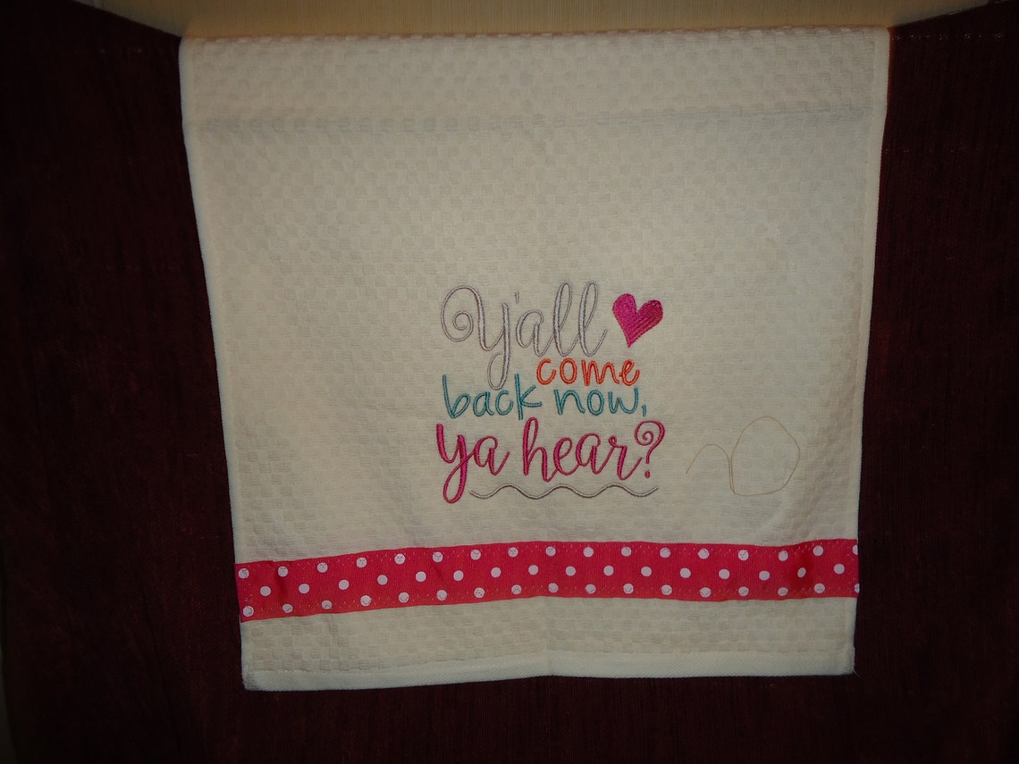 Kitchen Hand Towel With Funny Southern Sayings Etsy