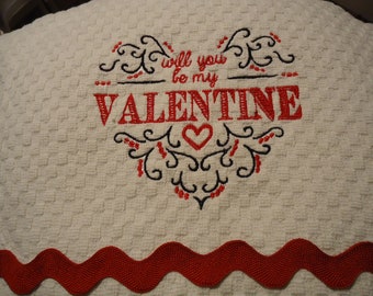 Valentine's Day Kitchen Towel in Heart Shape