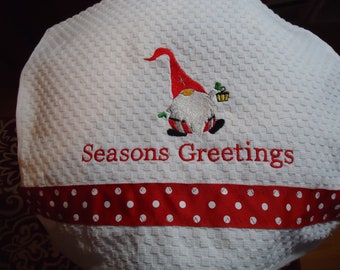 Gnomes, Kitchen Hand Towel, Christmas,  Decorative Holiday Towels