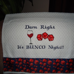 Darn Right Bunco Kitchen Dish Towel