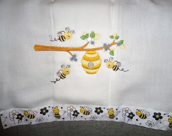 Bees on Branch Baby Burp Cloth