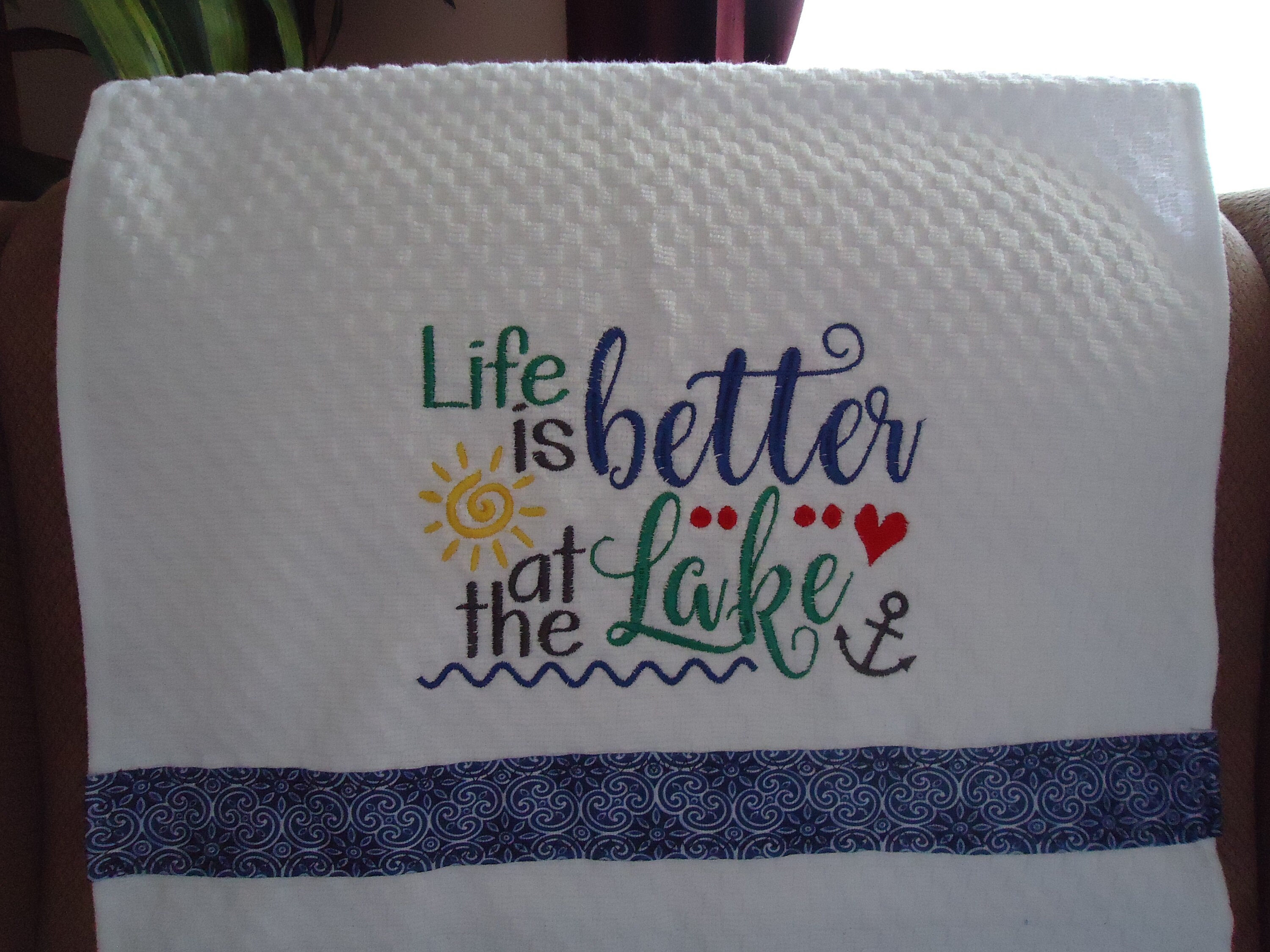 Lake Decorative Kitchen Hand Towels With Funny Lake Sayings Etsy UK