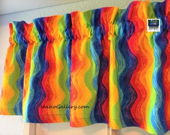 Curtains Blinds Shutters Orange Green Blue Red Brown Stripe
