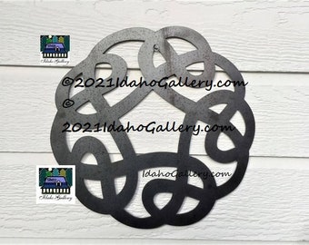 Celtic Knot Valentine Anniversary Wedding Gift Metal Art Rustic Garden Celtic Symbol Wall Art In/Outdoor Natural Steel Art Free Shipping