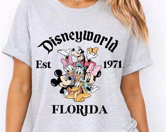 Disneyland Florida Est 1971 Retro Shirt, Retro Disney Trip Shirt, Disney Florida Tee, Disneyworld Florida Est 1971 Retro Mickey Mouse Shirt