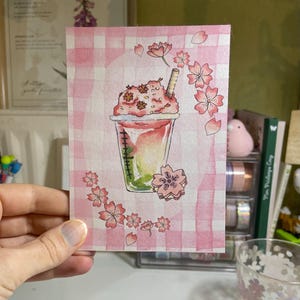 carte A6 Matcha Sakura