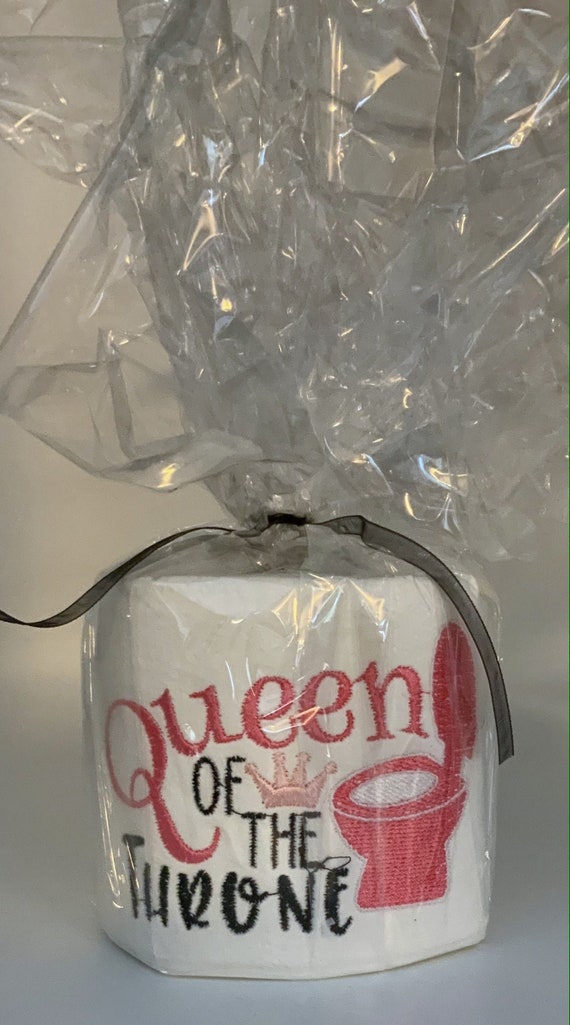 Embroidered Toilet Paper queen of the Thrown Etsy