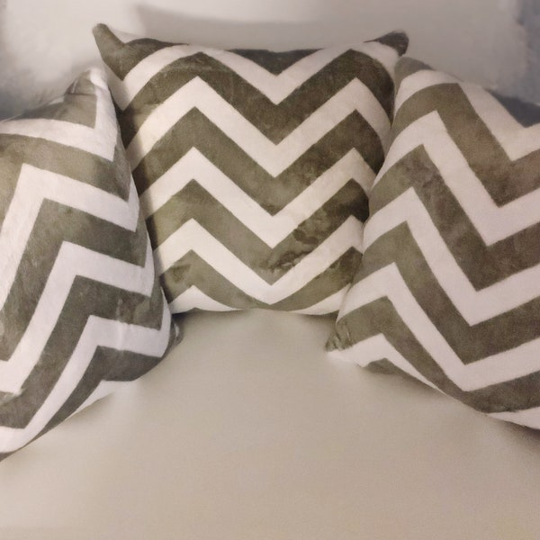 Gray Chevron Pillow Etsy