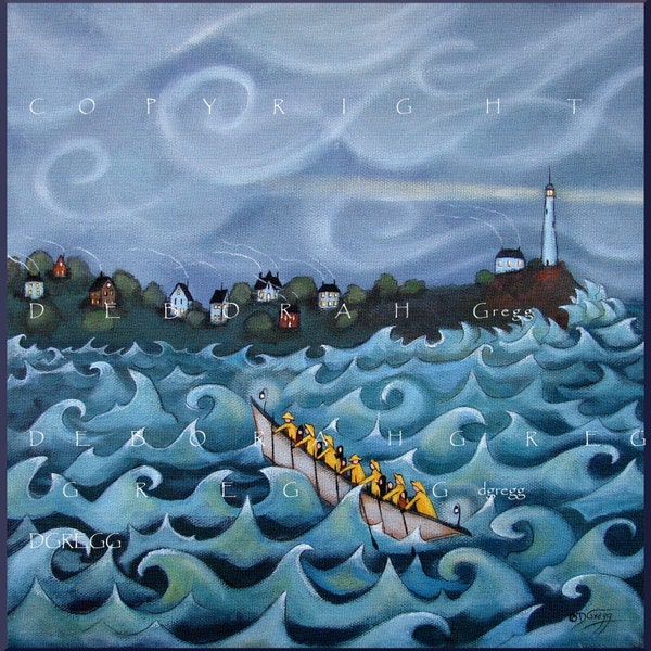 Nautical Folk Art Etsy
