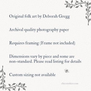 Cozy Witch Art PRINT, Small Witch Painting, Halloween Art Witch Decor, It Takes What It Will by Deborah Gregg image 2
