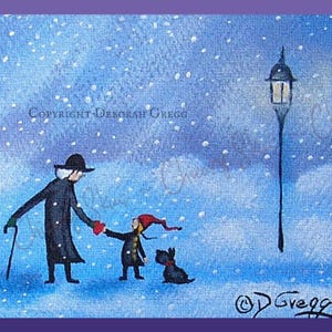 Une Saint-Valentin pour vous, une petite impression de tempête de neige pour chien amoureux de la Saint-Valentin par Deborah Gregg